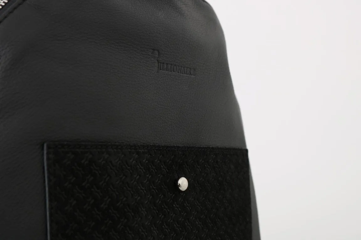 Black Leather Backpack Bag