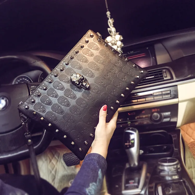 Black Leather Clutch For Men & Women