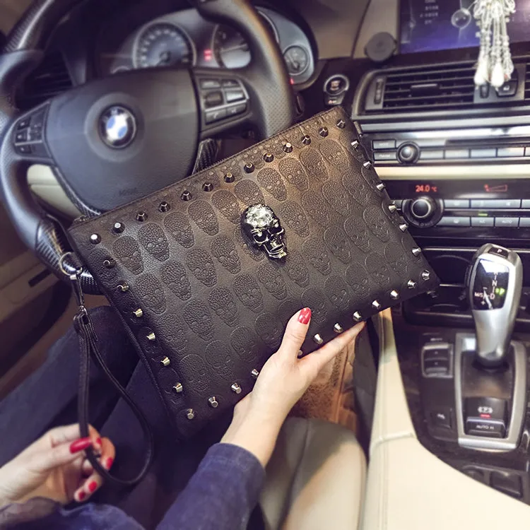 Black Leather Clutch For Men & Women