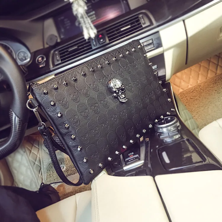 Black Leather Clutch For Men & Women