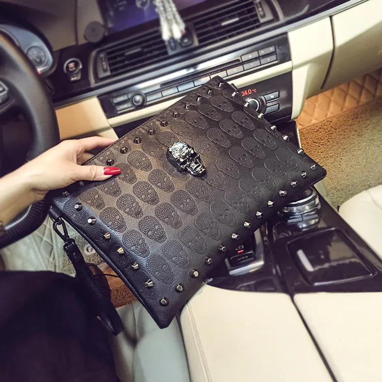 Black Leather Clutch For Men & Women