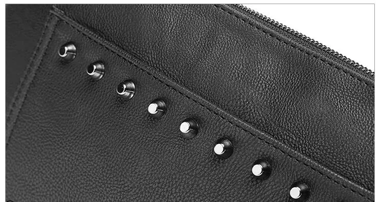 Black Leather Clutch For Men & Women