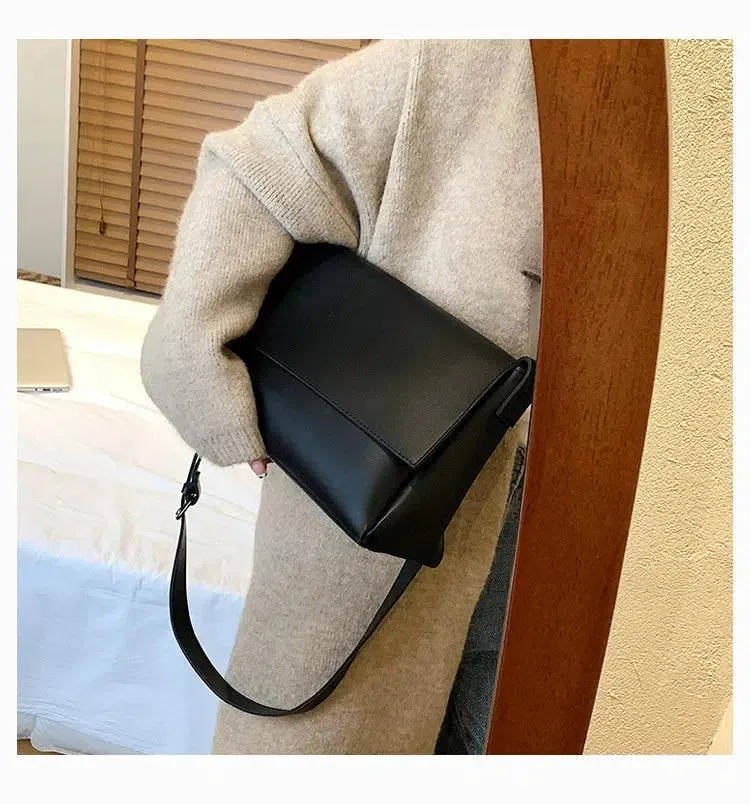 Black Leather Shoulder Bag