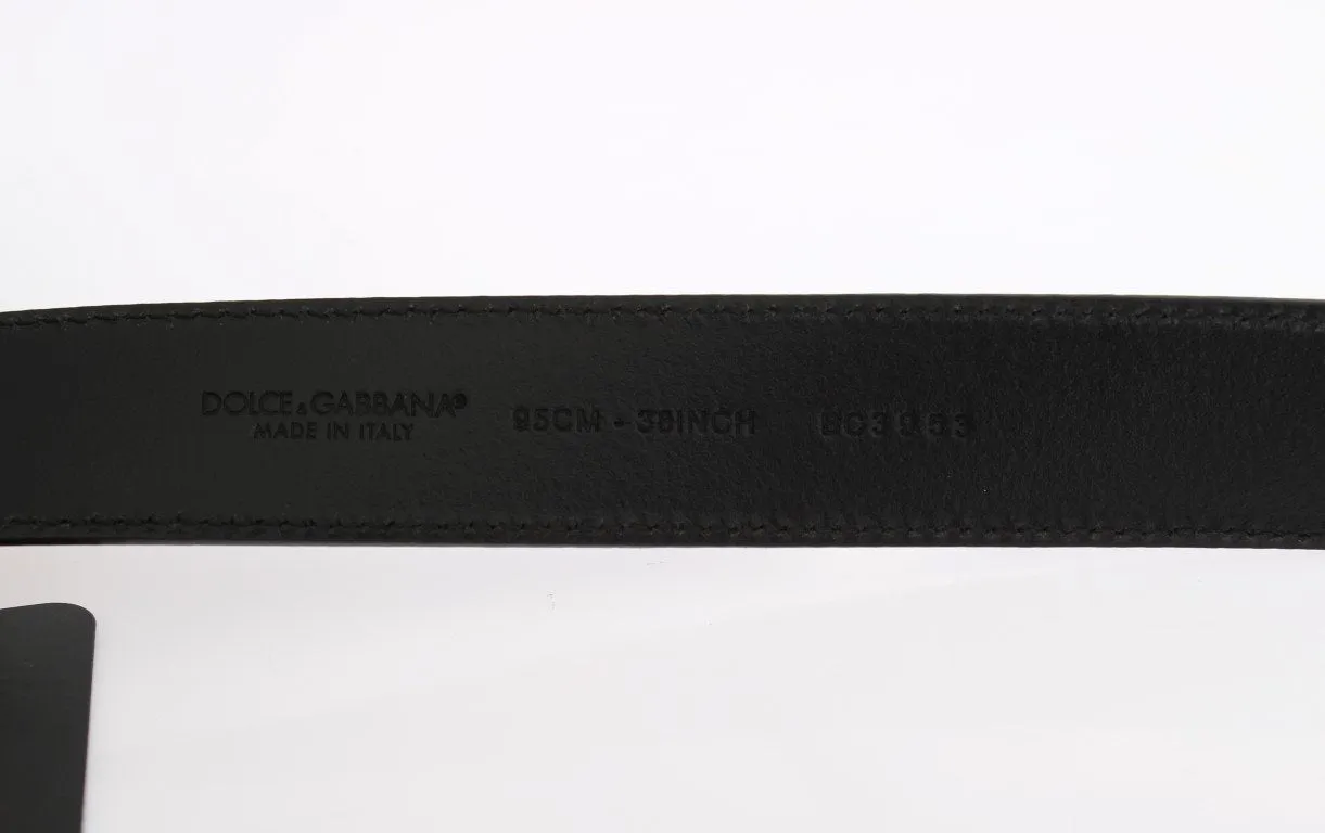Black Leather Silver Buckle Belt