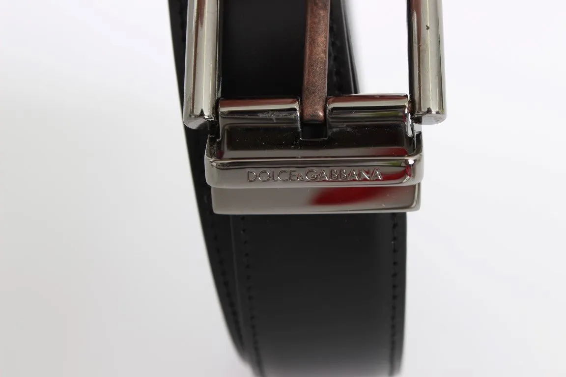 Black Leather Silver Buckle Belt