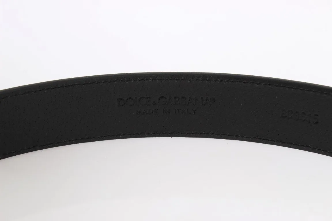 Black Leather Silver Buckle Belt