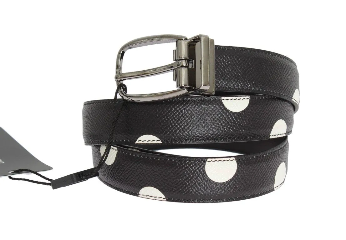 Black Leather Silver Buckle Belt