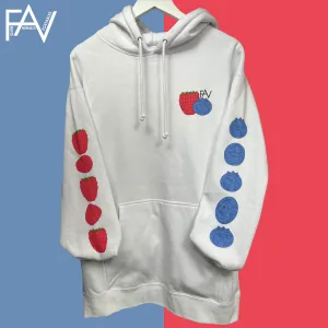 Blue Ras - White Heavyweight Hoodie