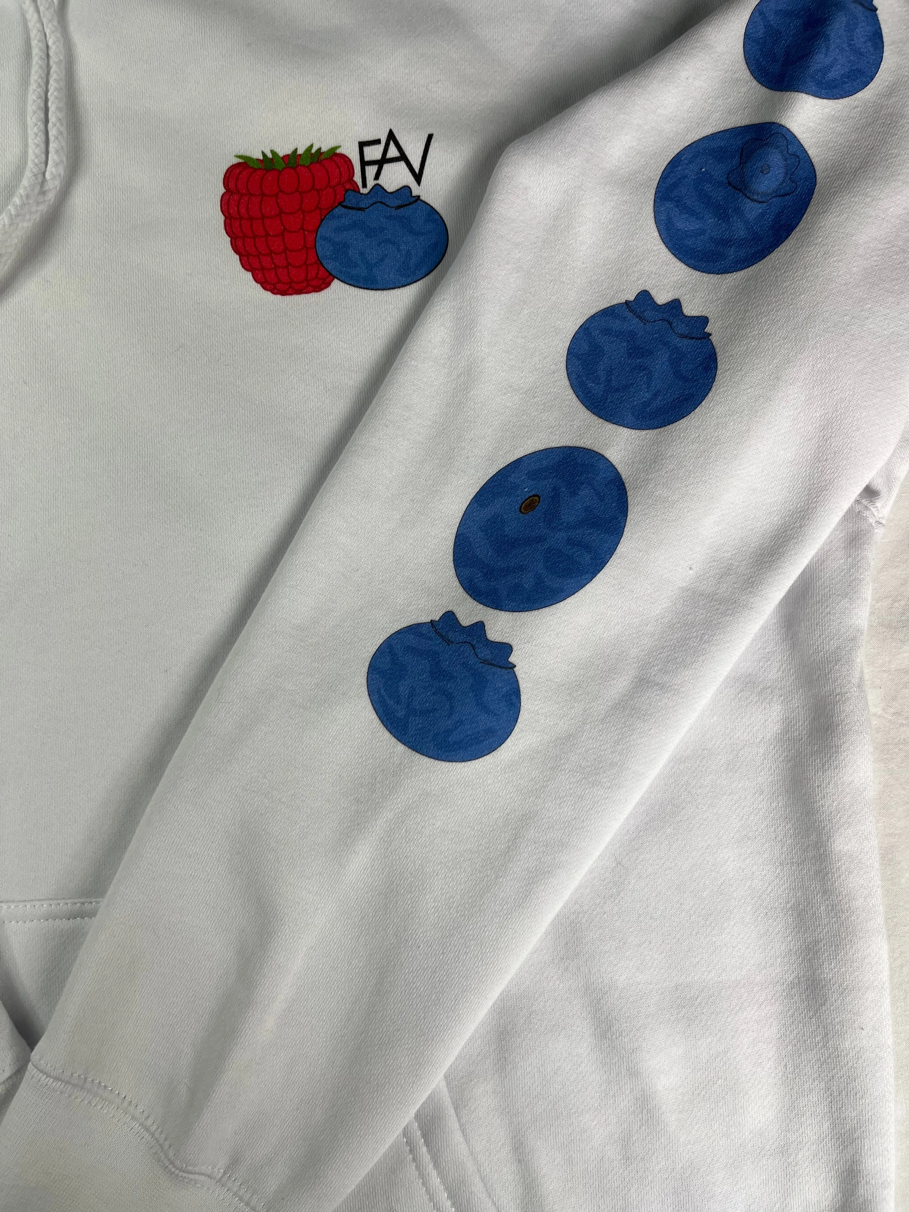 Blue Ras - White Heavyweight Hoodie