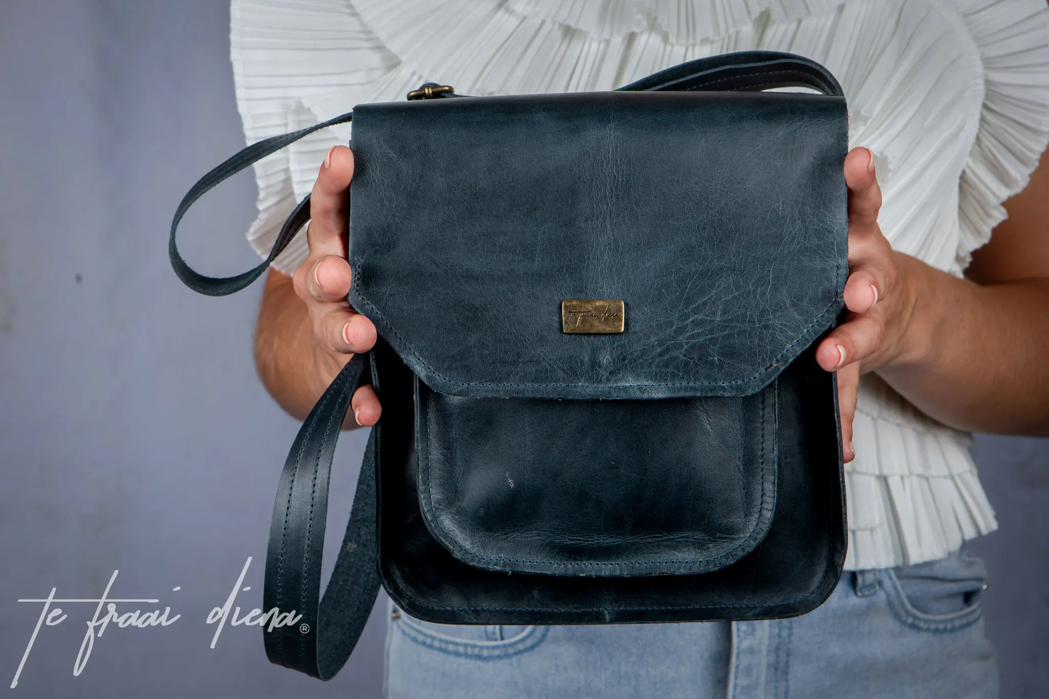 Box Satchel - Denim