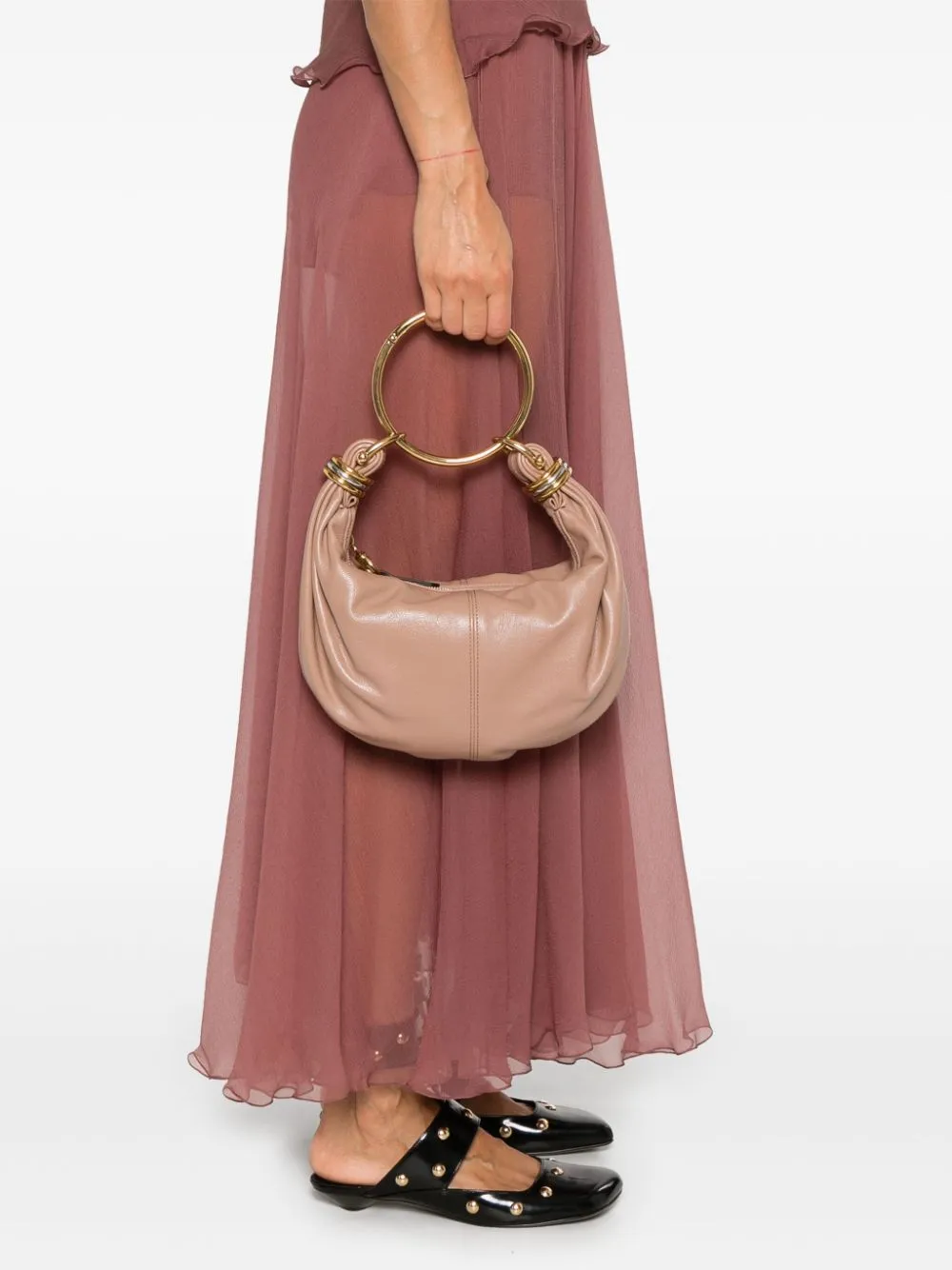 Bracelet small leather hobo bag