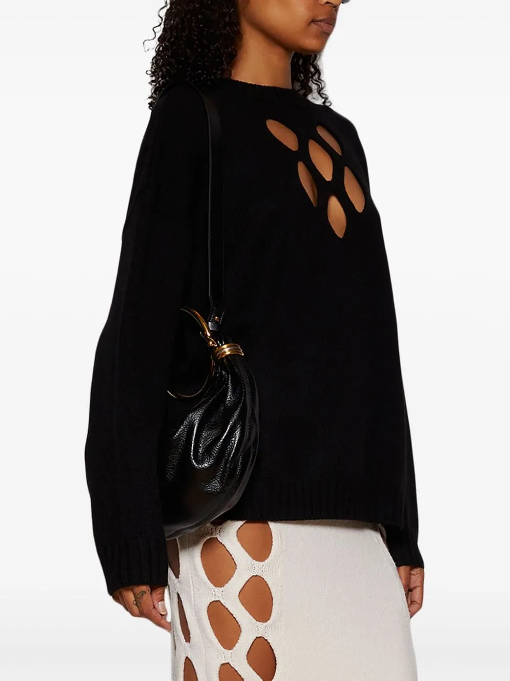 Bracelet small leather hobo bag