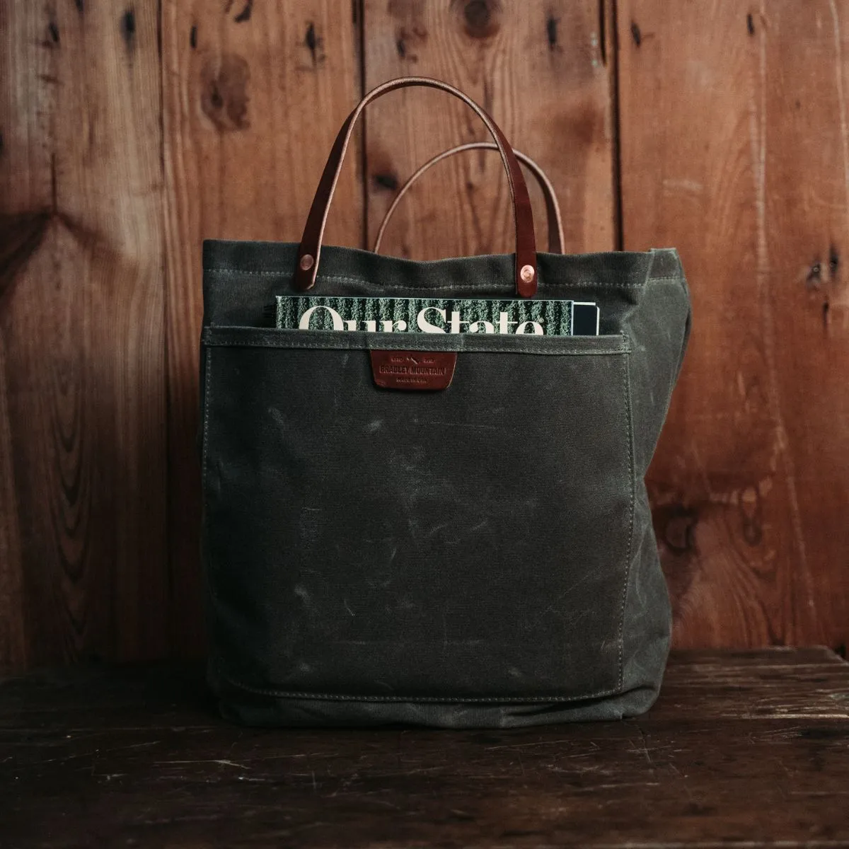 Bradley Mountain Waxed Canvas Tote Bag - Coal