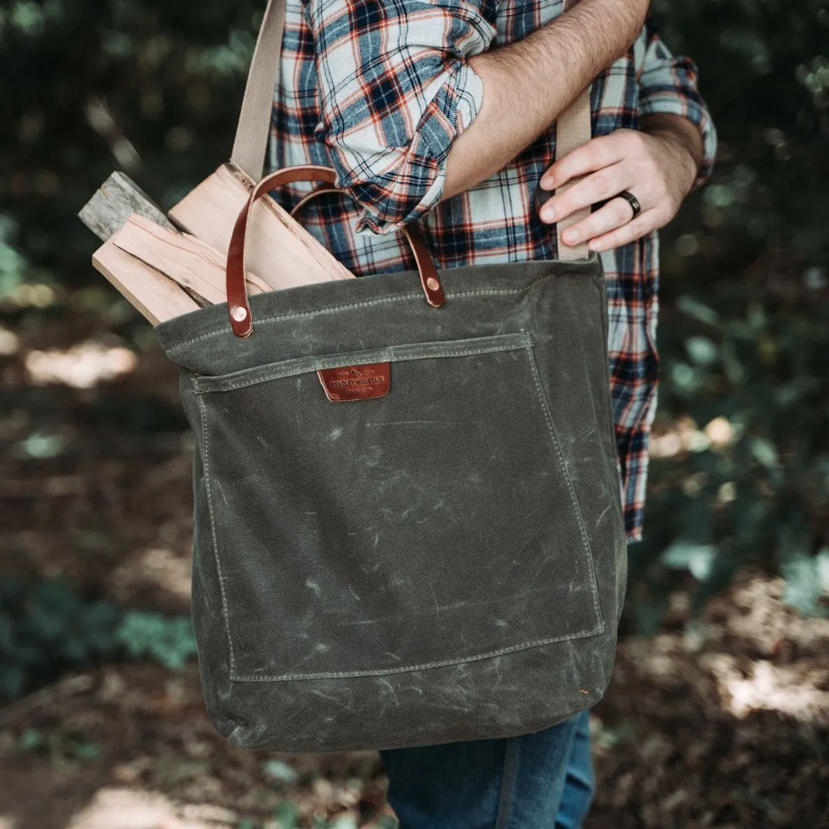 Bradley Mountain Waxed Canvas Tote Bag - Coal
