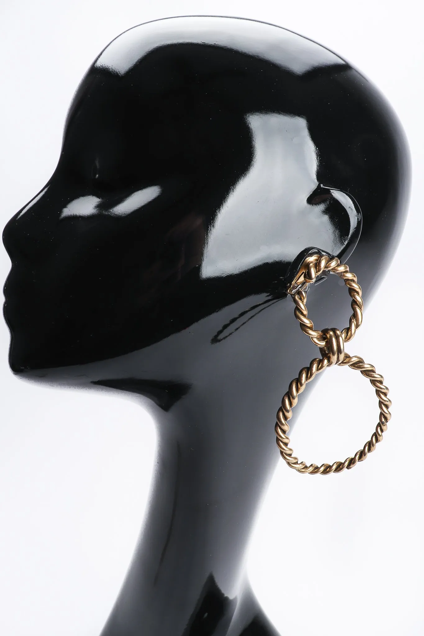 Braided Hoop Drop Earrings