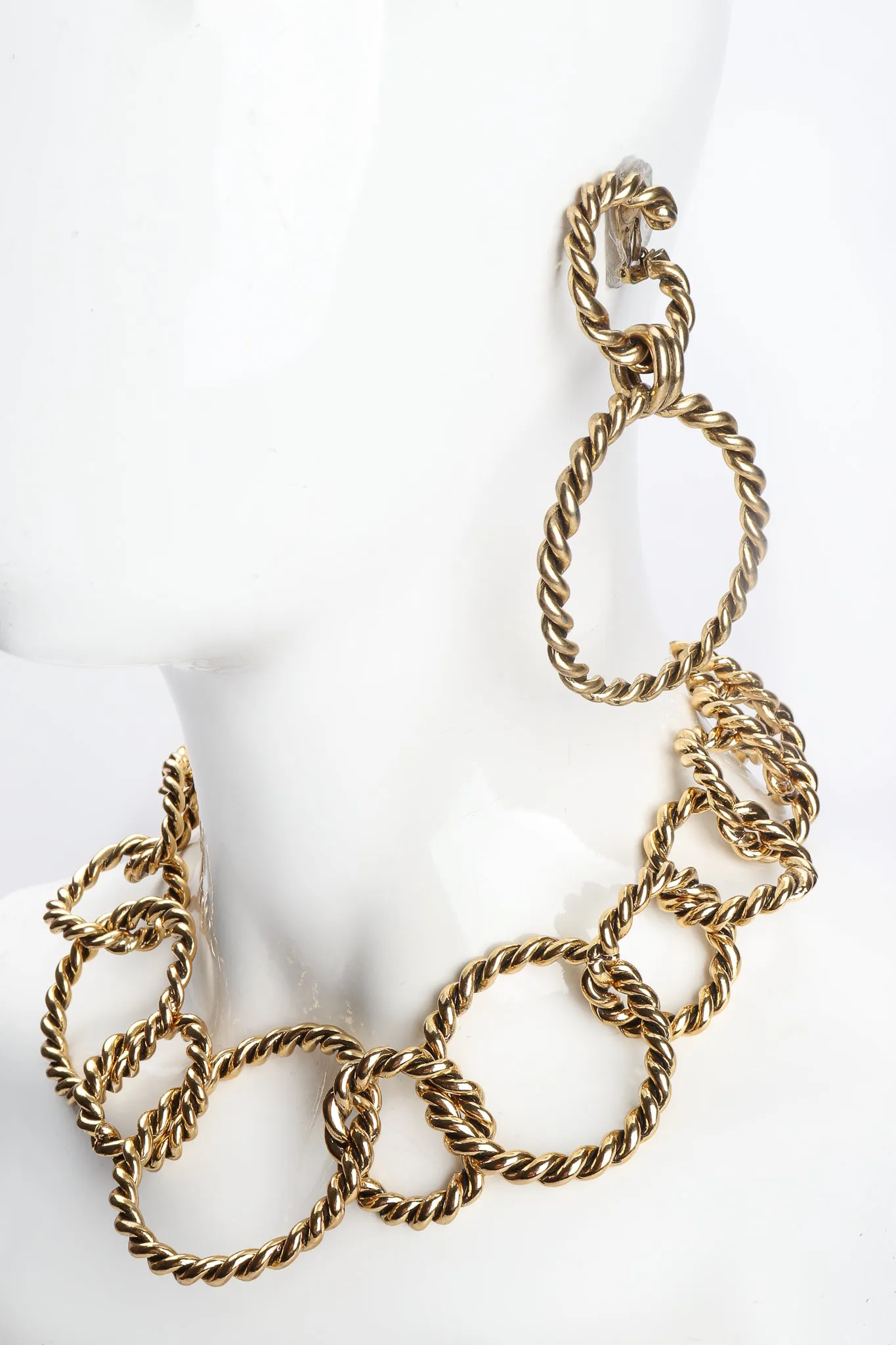 Braided Hoop Drop Earrings