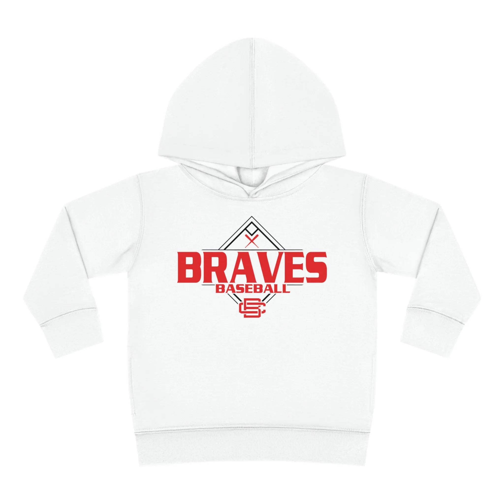 Braves Baseball Diamond Toddler Pullover Fleece Hoodie