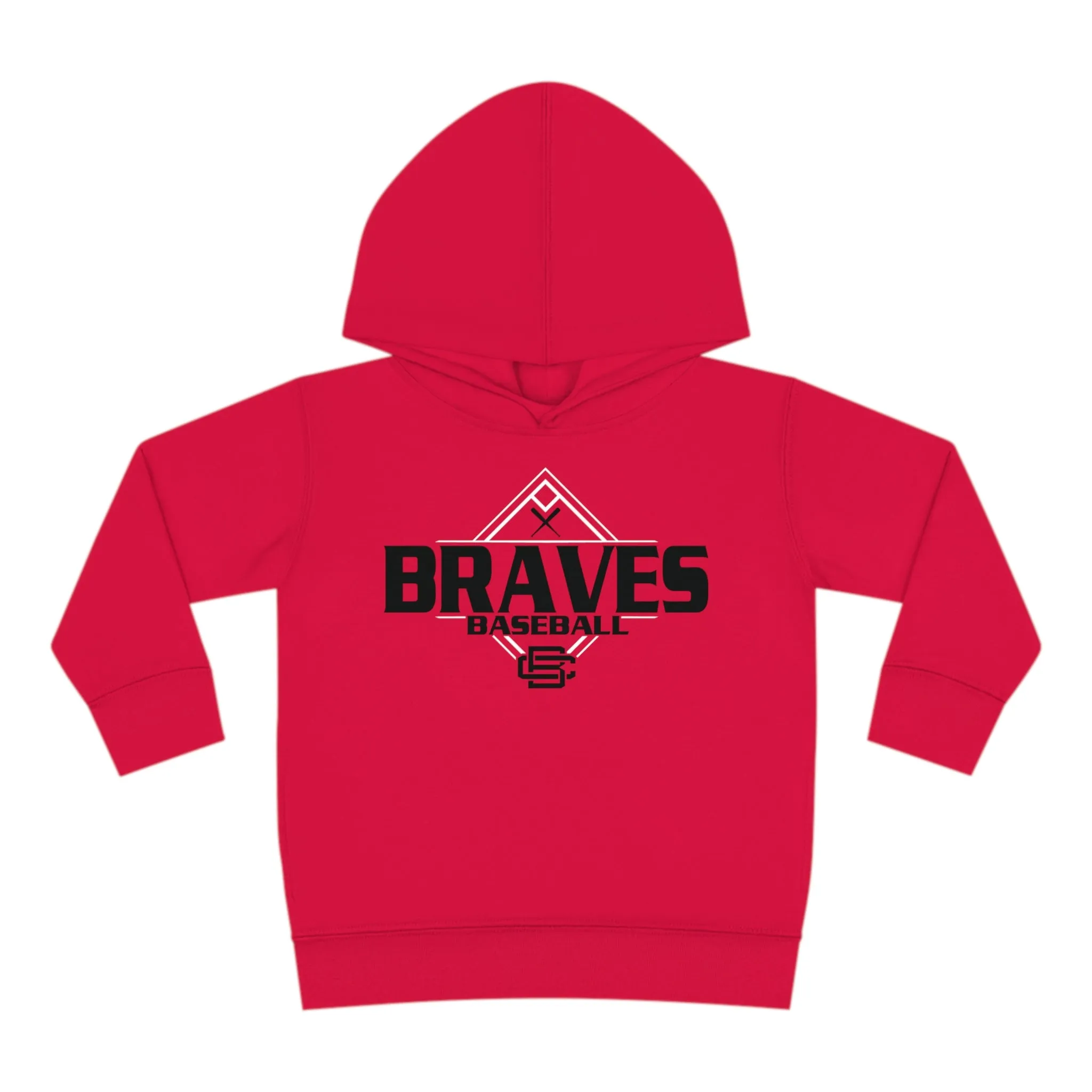 Braves Baseball Diamond Toddler Pullover Fleece Hoodie