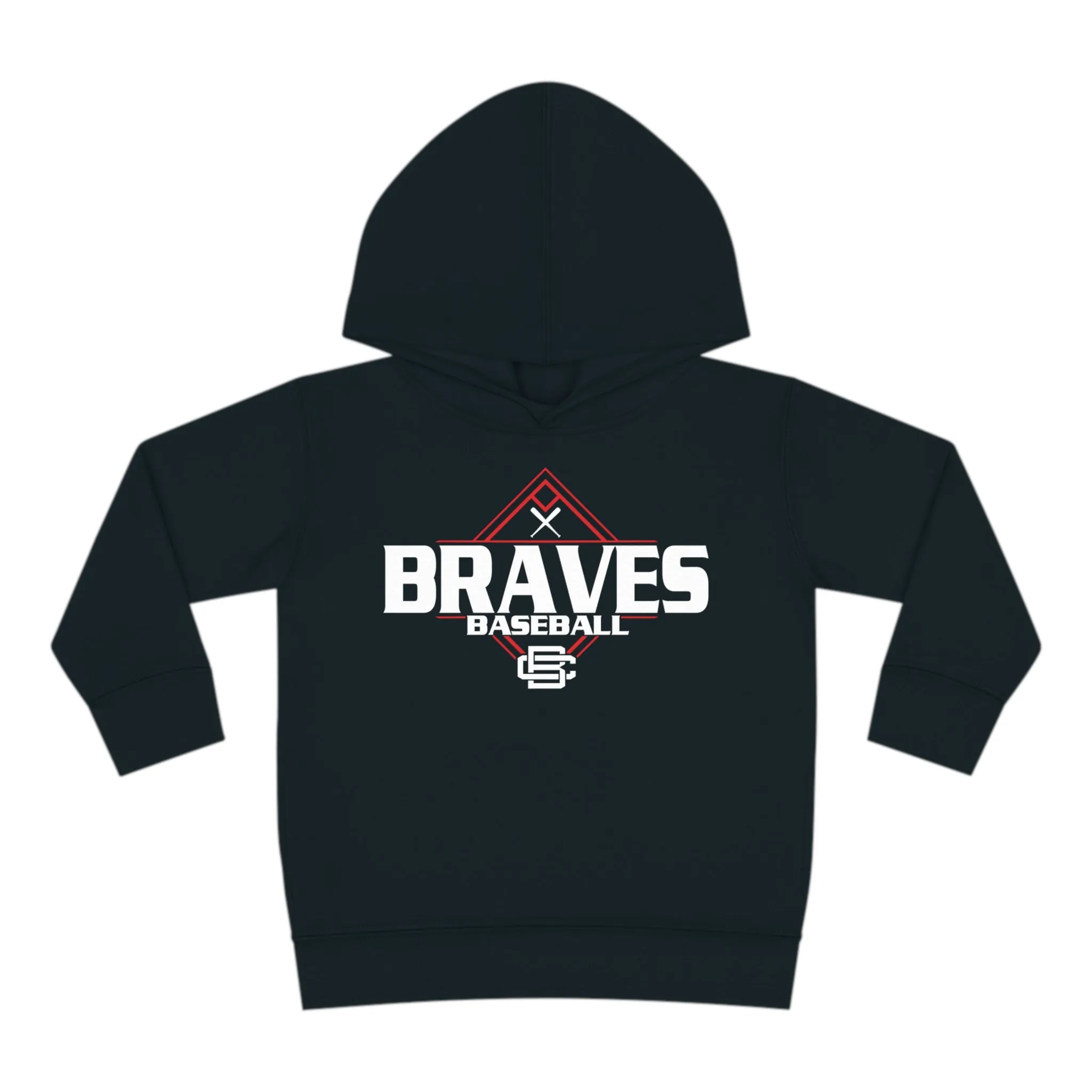 Braves Baseball Diamond Toddler Pullover Fleece Hoodie