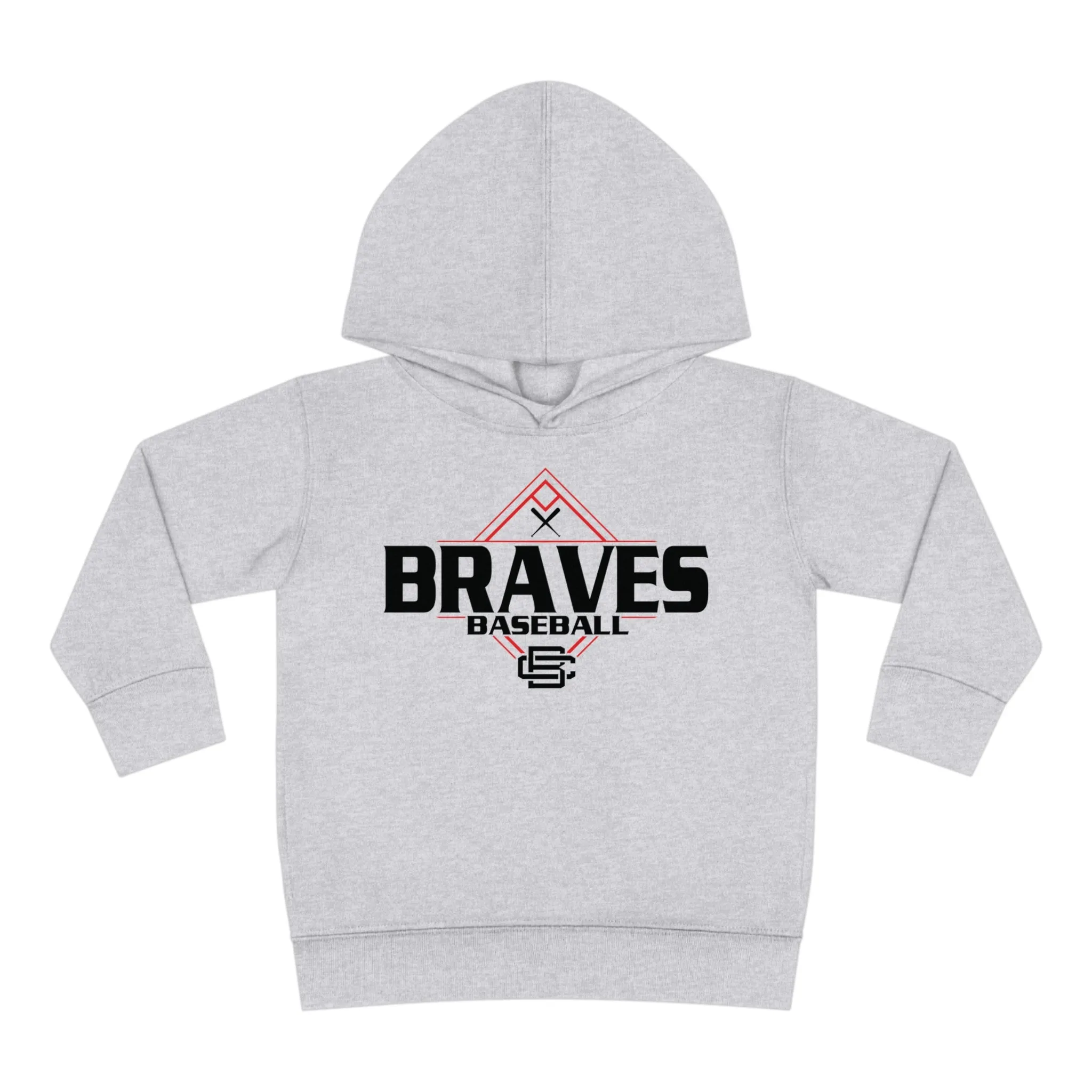 Braves Baseball Diamond Toddler Pullover Fleece Hoodie