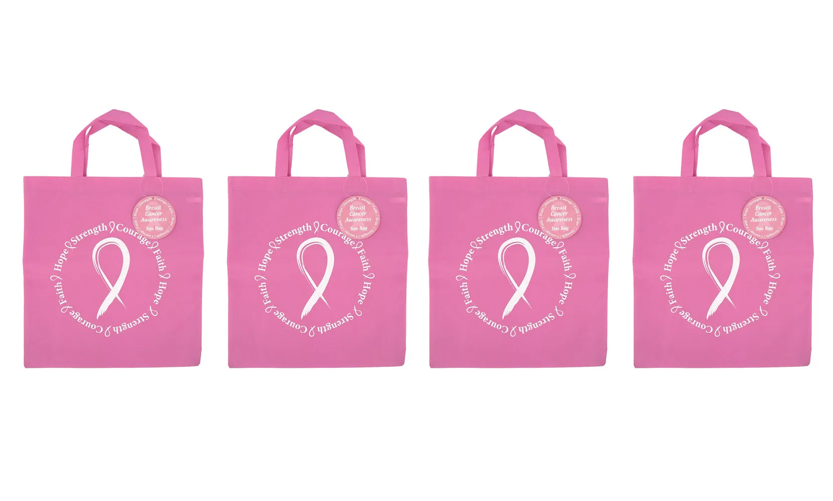 Breast Cancer Awareness Everyday Use Tote (2 or 4-Pack)