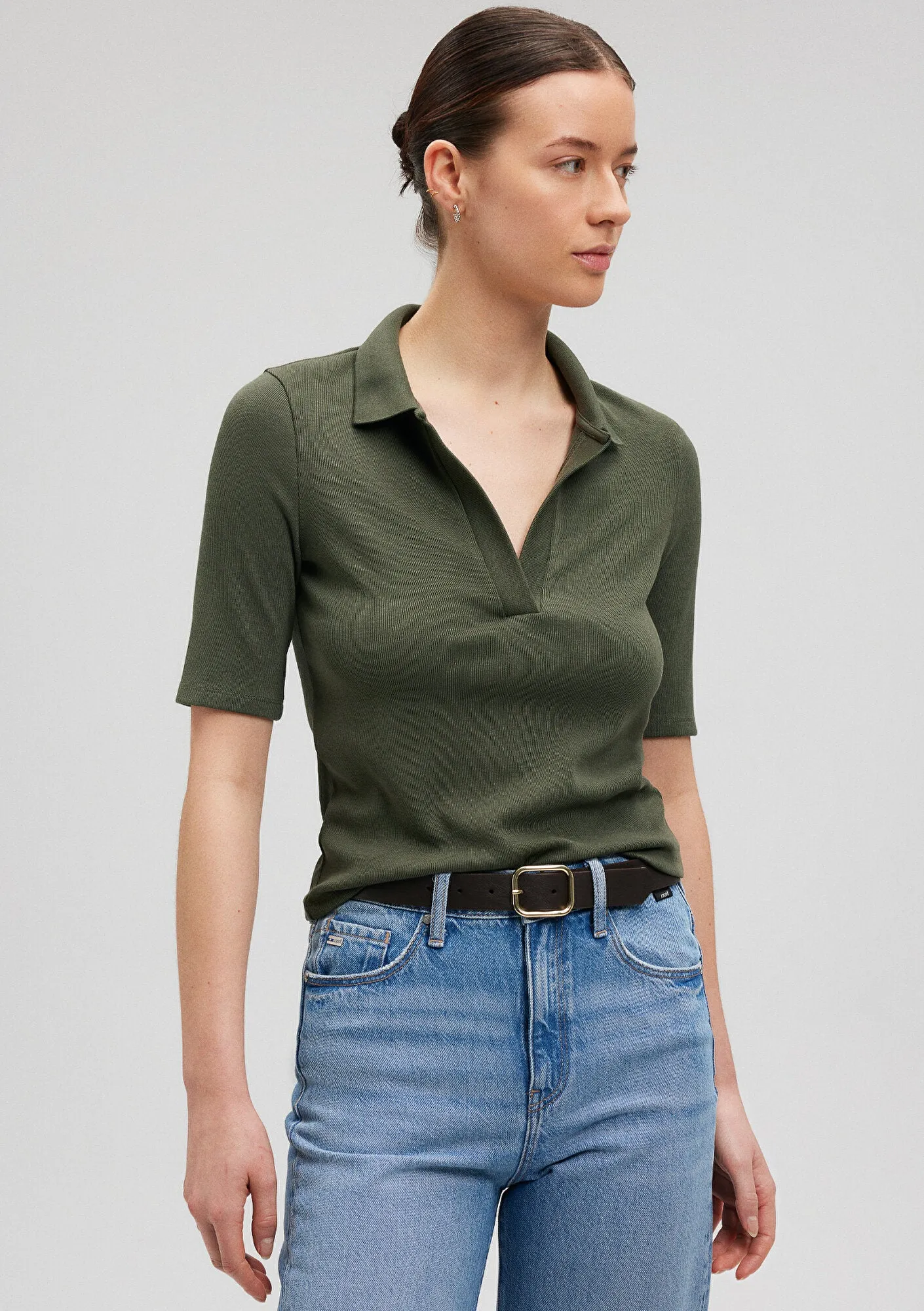 Brown Faux Leather Belt