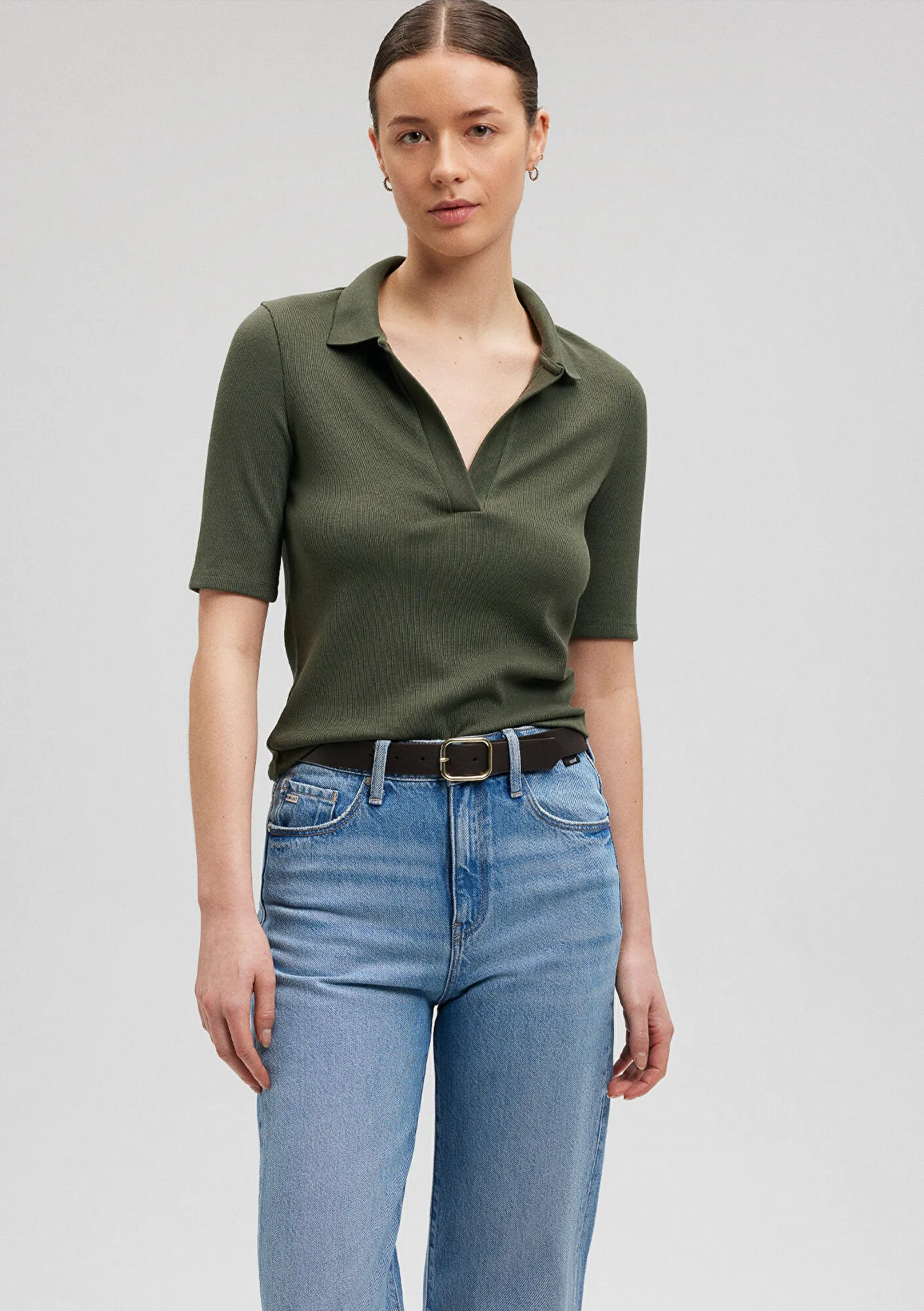 Brown Faux Leather Belt