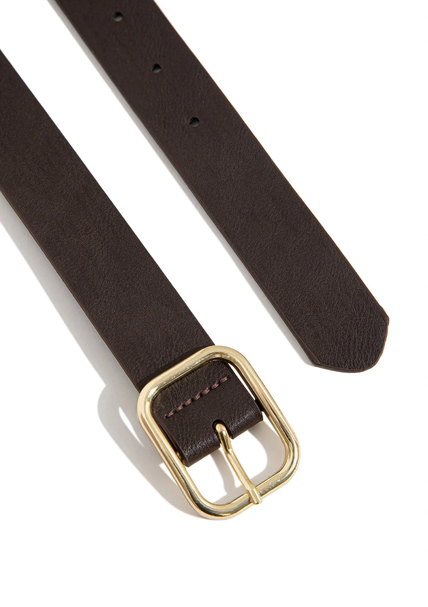 Brown Faux Leather Belt
