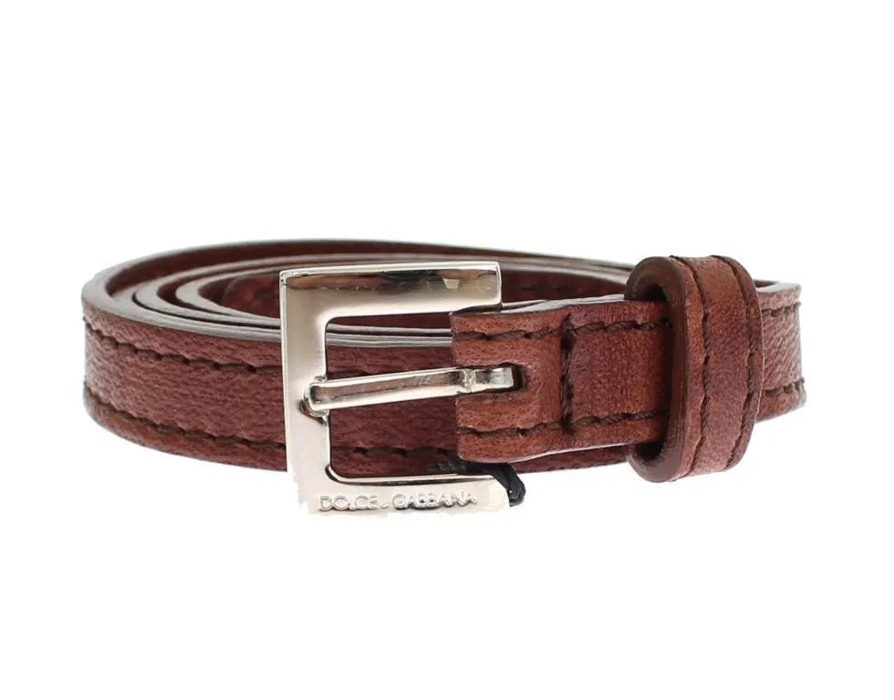 Brown leather belt