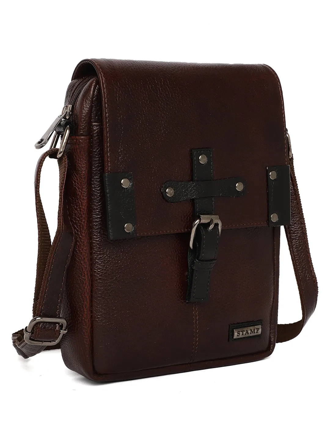 Brown Leather Crossbody Bag CBB2200