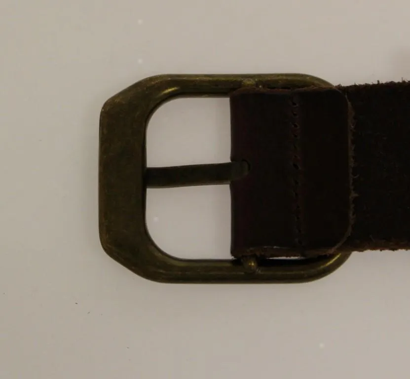 Brown Leather Logo Belt