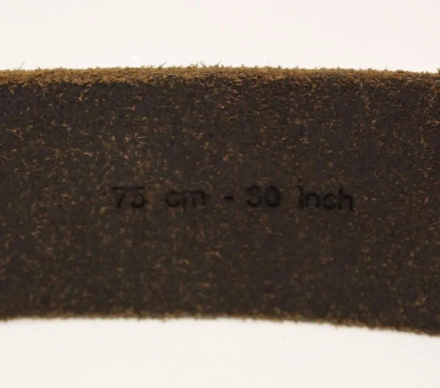 Brown Leather Logo Belt