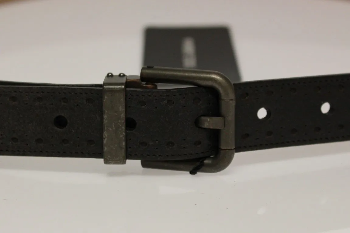 Brown Leather Logo Belt