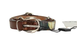 Brown Leather Pattern Belt