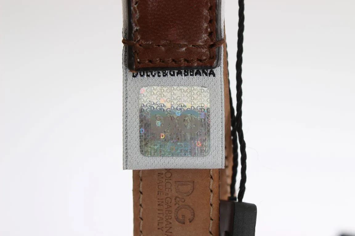 Brown Leather Pattern Belt