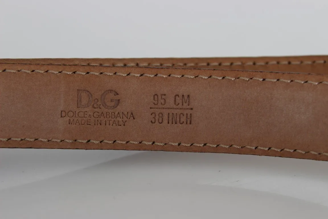 Brown Leather Pattern Belt