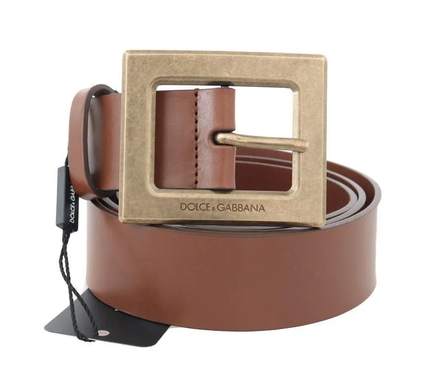 Brown Leather Sicilian Western Wide Belt
