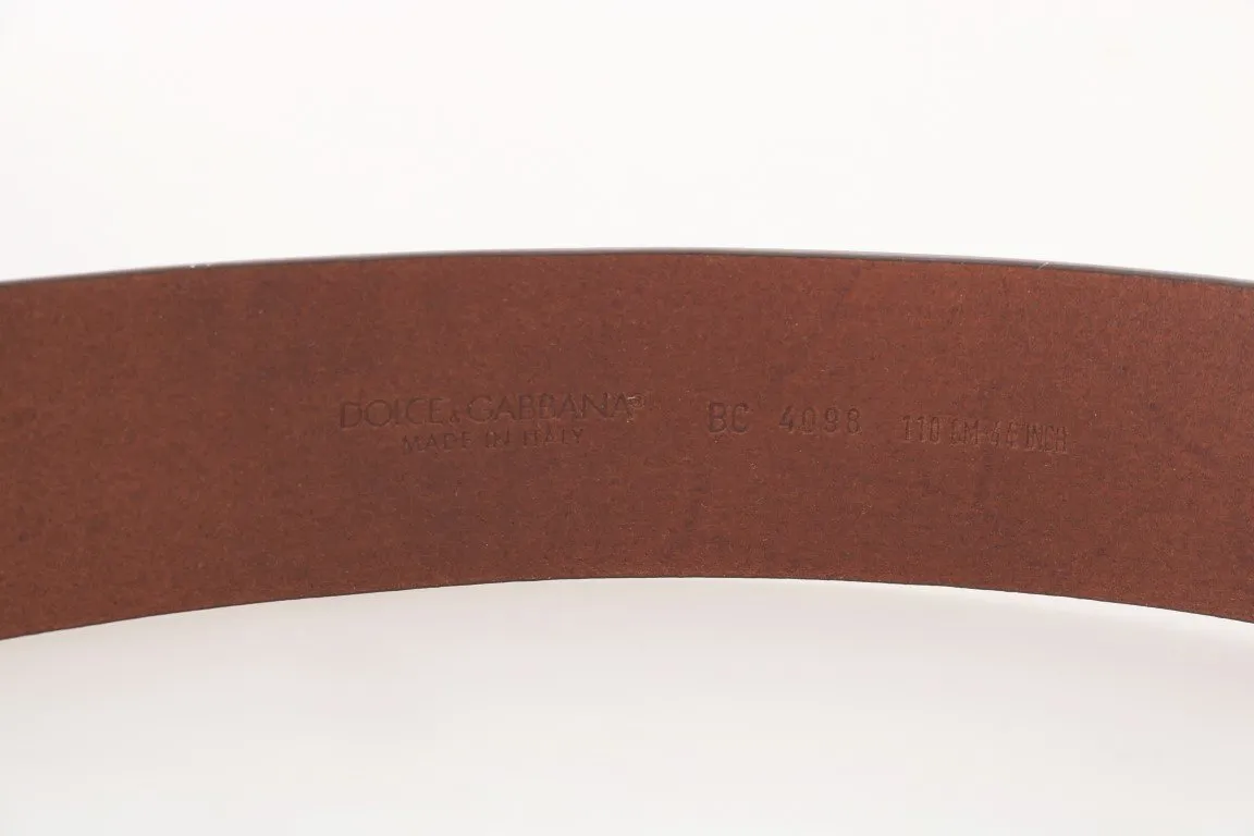 Brown Leather Sicilian Western Wide Belt