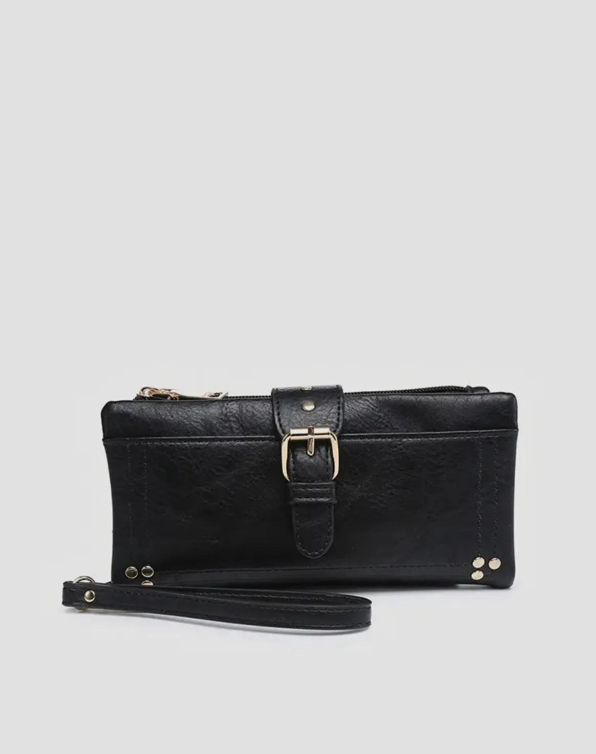 Candence Buckle Wallet- Black