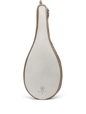 Canvas racket holder with logo