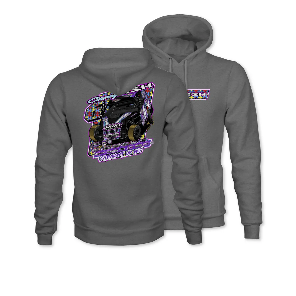 Casey Ash Gunmetal 2025 Autism Awareness Hoodie