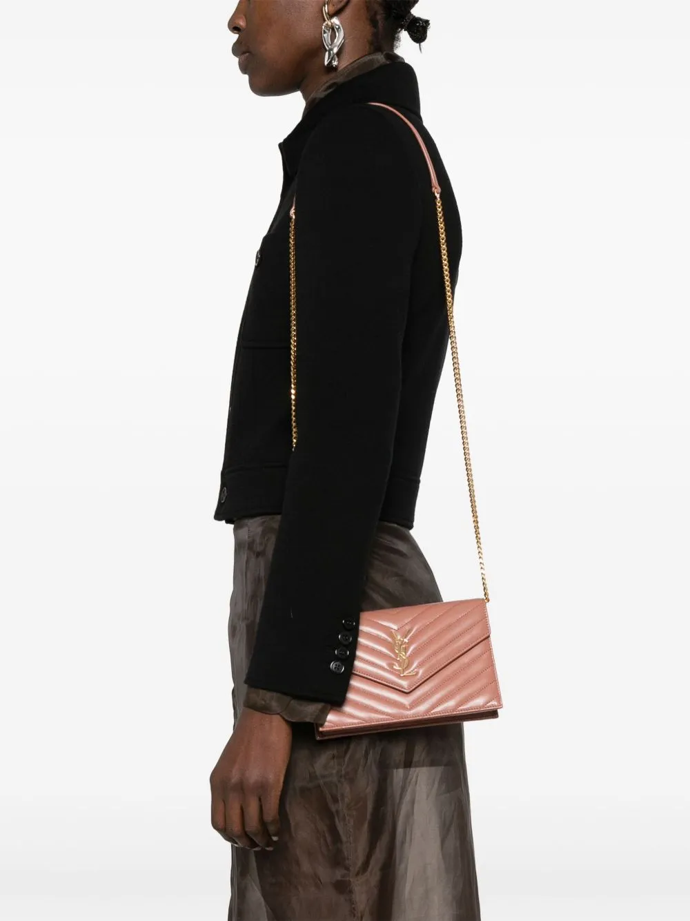 Cassandre leather wallet on chain