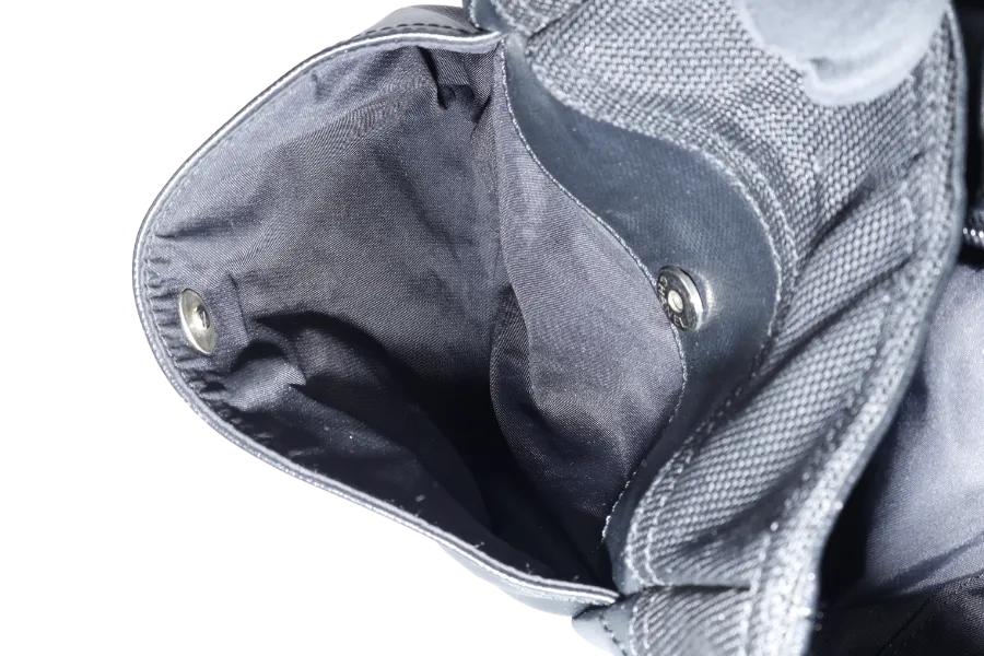 CHANEL COCO MARK PARIS BIARRITZ TOTE BAG LARGE BLACK COATED CANVAS SILVER HARDWARE (1227xxxx) NO DUST COVER