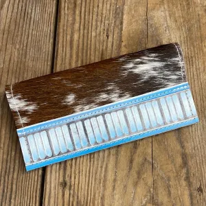 Checkbook Cover - Longhorn w/ Rocky Mountain Aztec