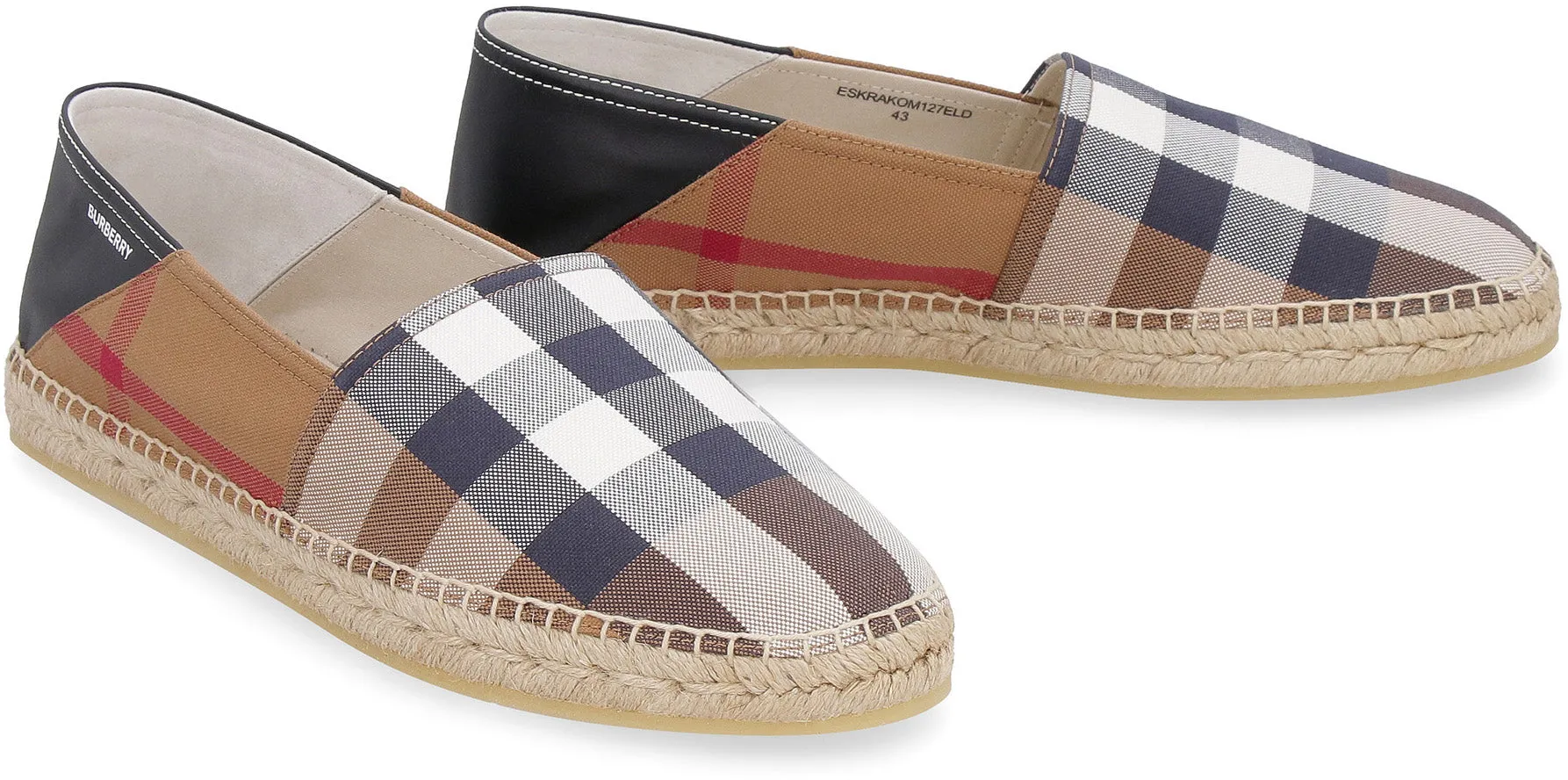 Checked canvas espadrilles