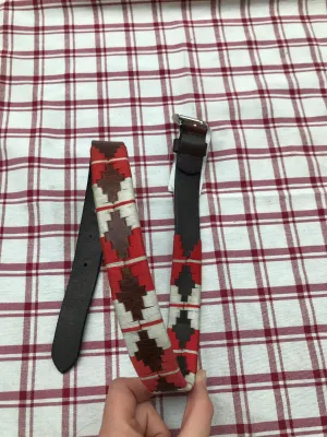 children’s polo style belt in red and cream FREE POSTAGE*