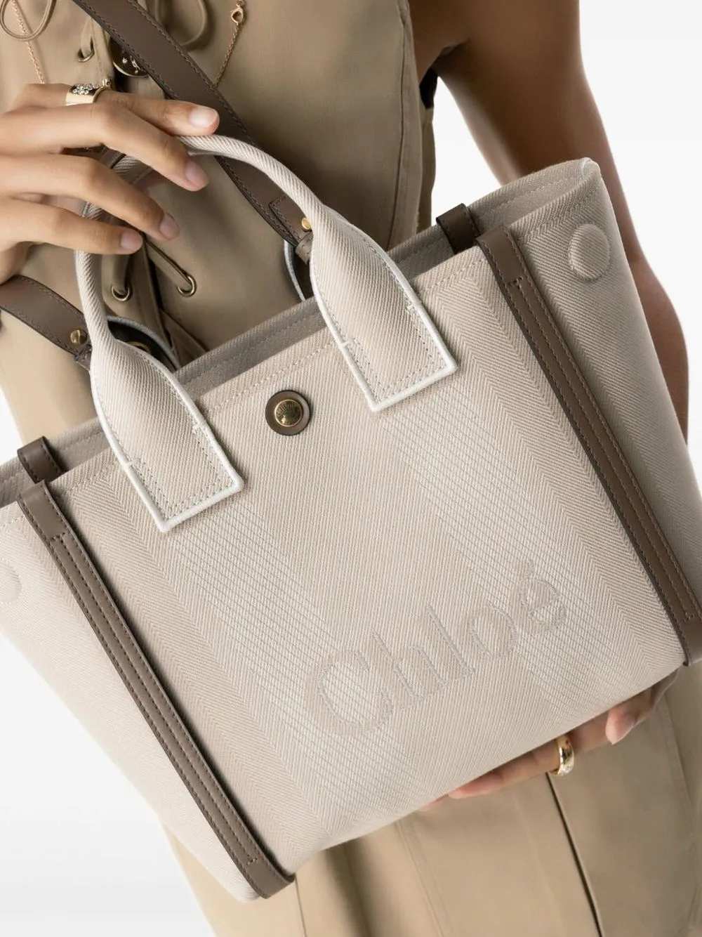 Chloé carry small canvas tote