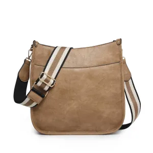 Chloe Crossbody with Guitar Strap-Tan