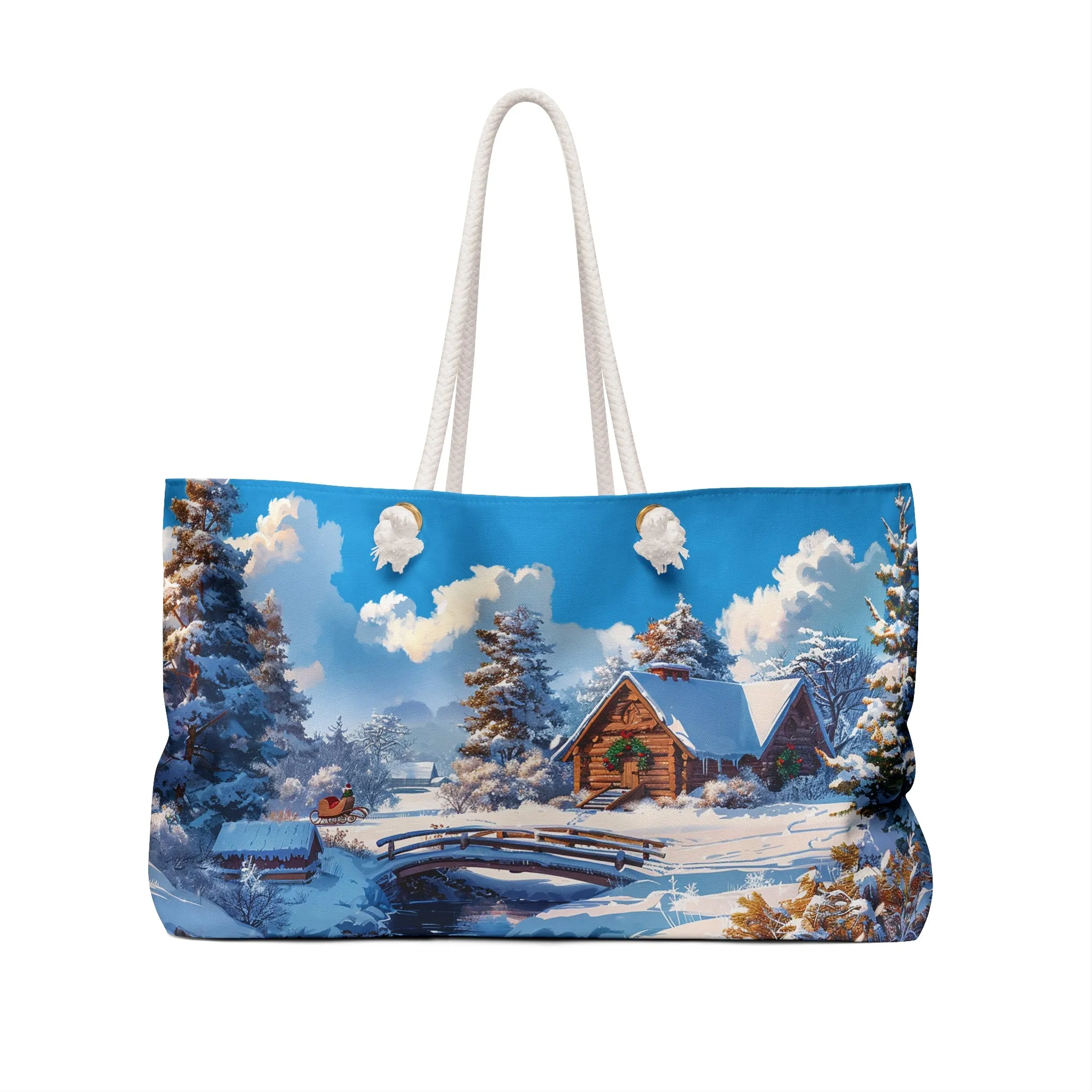 Christmas Season Weekender Bag - Carry the Magic of Christmas with You – Your Perfect Holiday Getaway Bag!