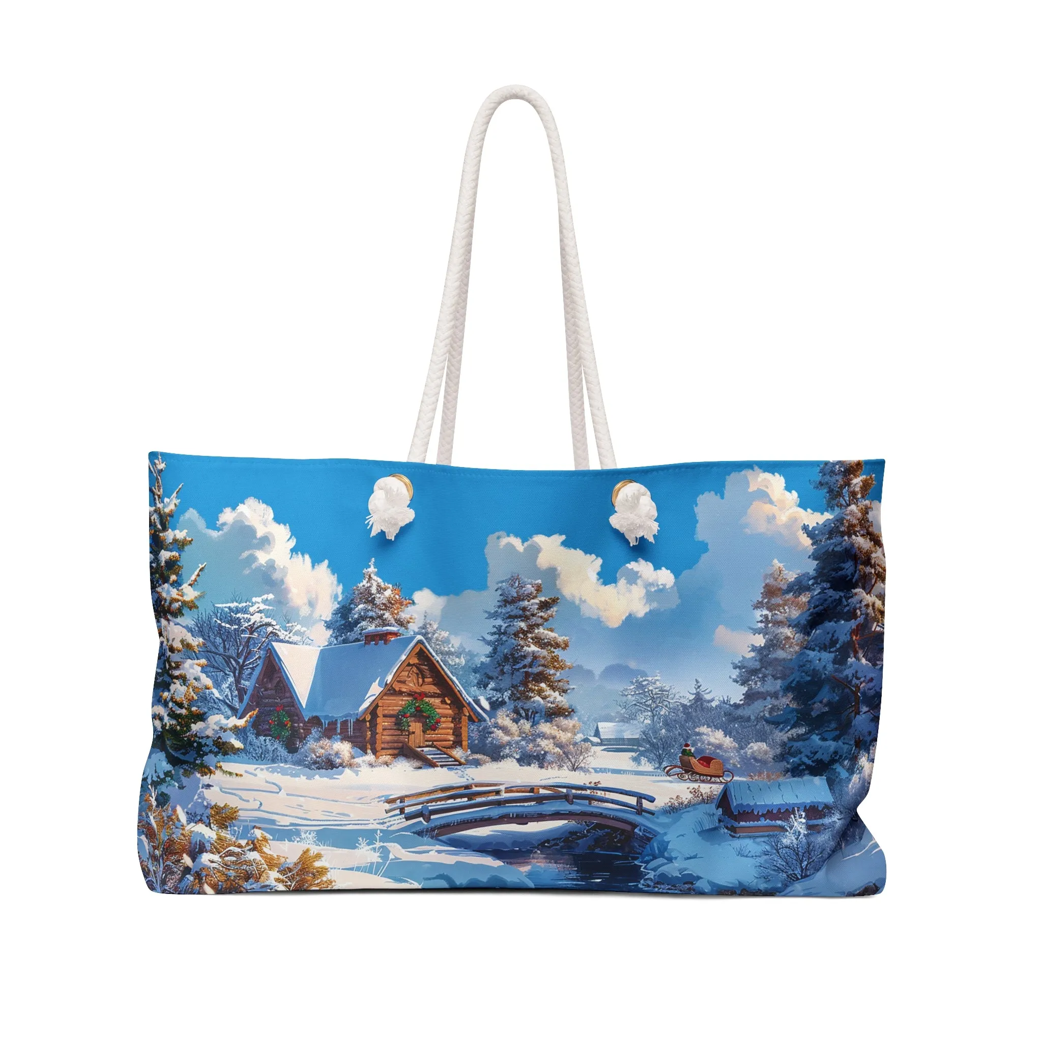 Christmas Season Weekender Bag - Carry the Magic of Christmas with You – Your Perfect Holiday Getaway Bag!